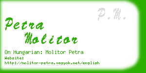 petra molitor business card